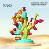 A colorful set of 53 cactus-themed building blocks with various accessory colors shipped at random.
