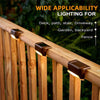 Solar Powered Deck Lights for Outdoor Steps, Patio, and Pathway (4-Pack)