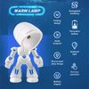 A white cartoon hero police night light with a round head design and folding features.