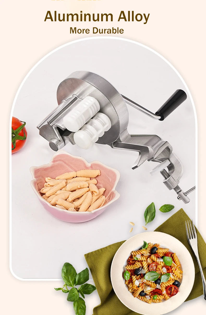Aluminum alloy cavatelli maker machine used to shape pasta dough for homemade food