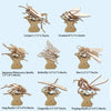 Colección de rompecabezas de madera de insectos: grillo, cigarra, escarabajo rinoceronte japonés, mariposa, abeja y libélula.