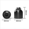 A black mini WiFi security camera with a dome lens and body, shown from the top view.