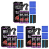 A set of Rayhon 3-in-1 High Potency Quick Coating Spray bottles and blue applicator pads for car detailing.