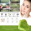Kit de rodillo de jade natural y gua sha para masaje facial y cuidado de la piel.