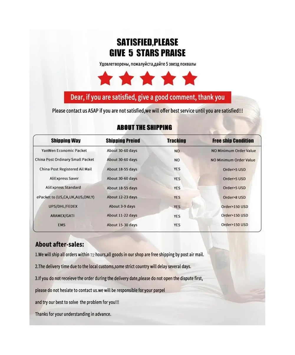 A woman is shown wearing a white sports bra while signing a thank you note on a product page.