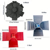 Three color options of a DIY explosion surprise gift box kit: black, blue, and red.