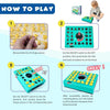 Instructions showing how to assemble a 26-piece shape matching puzzle game for kids