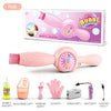Pink elastic bubble wand for beauty and sports health with included accessories