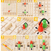 Ten steps demonstrating how to play a wooden strategy chess game for kids and family