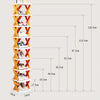 A vertical wooden shoe rack with five stacked tiers for organizing footwear.
