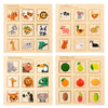 Wooden Montessori Fruit & Animal Matching Puzzle Set