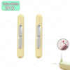 A pair of yellow-white needle threader and seam ripper tools shown vertically.