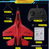 A red SU-35 foam glider aircraft with paddle blades and accessories like a remote control and charging line.