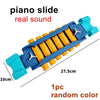 Piano slide marble run building blocks set with tracks and funnels in random colors