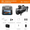 A collection of foldable GPS drone components including the main body, battery, data cable, storage bag, and blade.