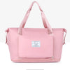 حقيبة تنظيم سفر وردية قابلة للتوسيع بمقابض وجيب بسحاب