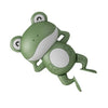 A green wind-up frog bath toy for toddlers with large eyes and limbs.