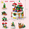 A set of 288 pieces of Christmas building blocks featuring a snow house, Santa, deer, and other holiday figures.
