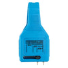A blue tester/puller tool for automotive fuses, showing max and atm markings.