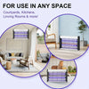An electric mosquito killer lamp with a UV light trap is shown in various indoor and outdoor settings.