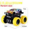 Yellow alloy style random style pull-back stunt SUV toy car with large wheels