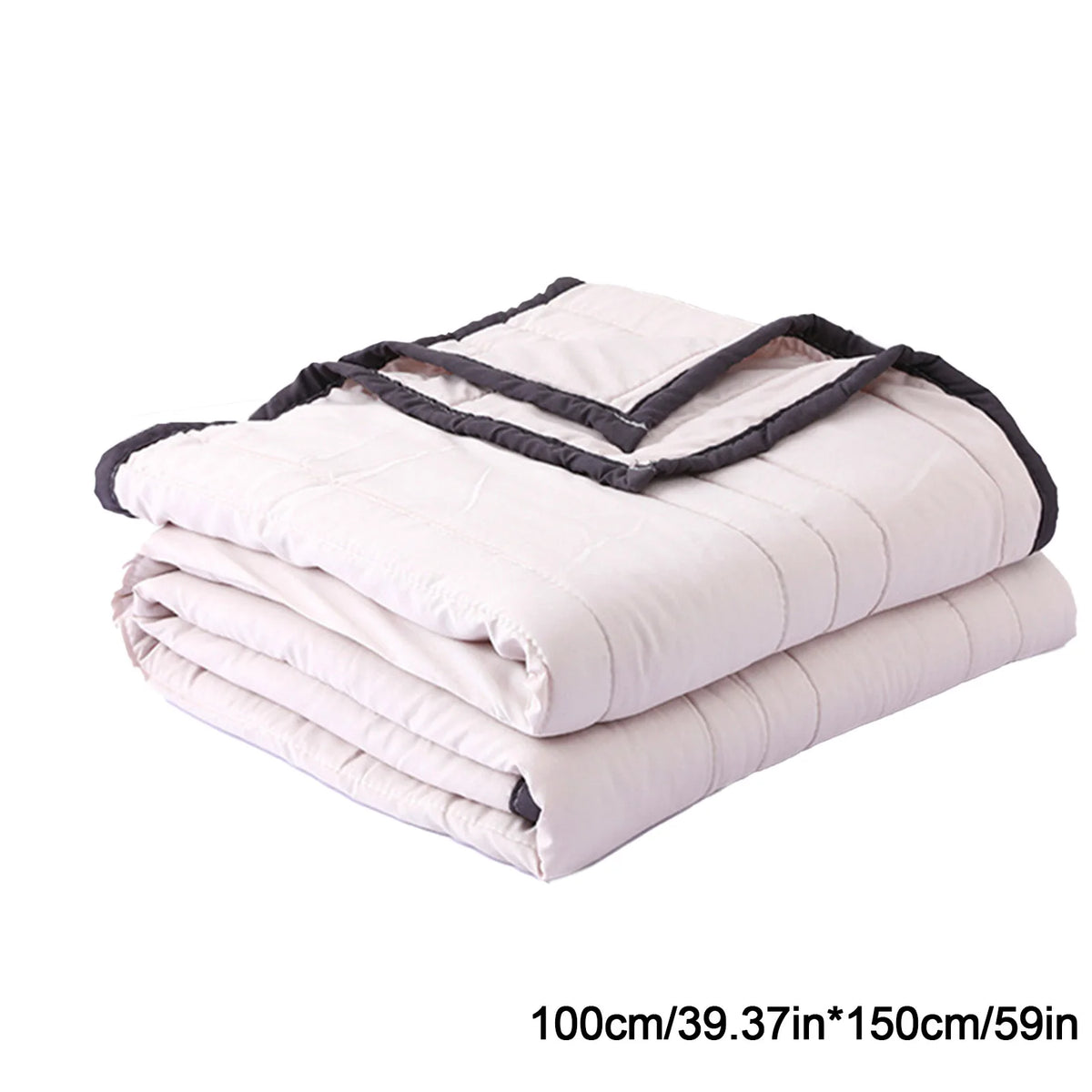 A stack of white breathable cooling throw blankets folded and rolled.