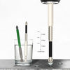 A magnetic PH2 screwdriver bit set with a 1/4 inch hex shank is shown next to a glass of water.