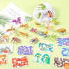 A collection of colorful 3D foam animal puzzles and learning toys for children.