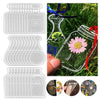 A set of thirty clear silicone bookmarks and a glass bottle filled with dried flowers.