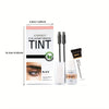 A box of Iconsign Tint Eyebrow & Eyelash Tint Kit showing the product packaging and applicator brushes.