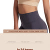 A close-up of a beige sports bra and matching leggings worn by a model, highlighting the soft close skin type fit.
