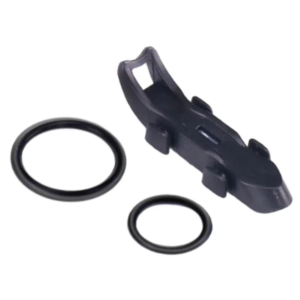 Black magnetic bait hanger with a non-slip rubber pad for fishing rods