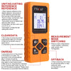 Orange TTaka7 laser distance meter with a digital display and various function buttons