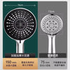 Comparison of a large flower shower head and a regular flower shower head with specifications.
