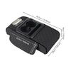 Black car center console organizer with armrest cushion and cup holder features various sized compartments.