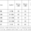 Size chart for a girls summer floral embroidered dress showing measurements for various ages