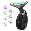 Sort LED-lysterapi ansigtsmassager med justerbare lysfarver og EMS/varmefunktioner.
