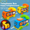 Colorful telephone bus toys for toddlers featuring bright colors and engaging features.