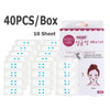 Box of 40 sheets of invisible V-lift face stickers for instant skin tightening