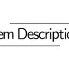 A line diagram illustrating an item description box.
