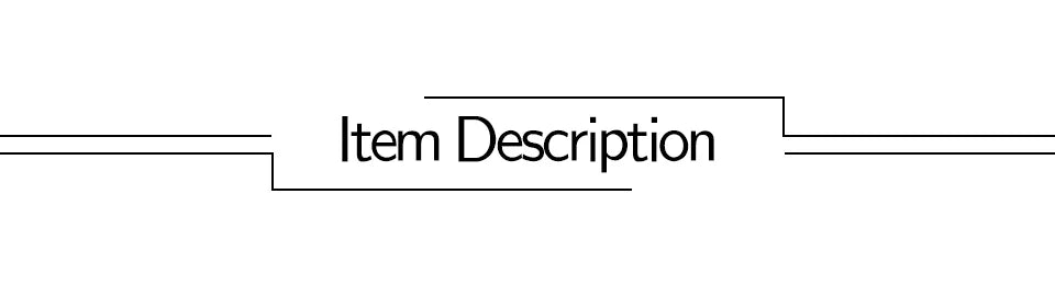 A line diagram illustrating an item description box.