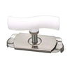 Stainless steel manual tool for opening jars and bottles