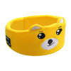Yellow cartoon fox silicone wireless sleep headband with Bluetooth headphones