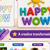 A set of Magic Popcorn Pens showing colorful 3D puffy textured drawings for cards and crafts.
