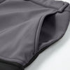 Gray men's waterproof insulated fleece pants shown from the side.