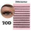 A pink lash tray showing 30D lashes with 200 clusters of false eyelashes.