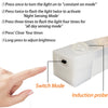 Eine Hand drückt Tasten an einem weißen LED-Gerät, um zwischen verschiedenen Sensormodi zu wechseln.