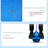 A blue frog jump bouncing ball is shown with a thickened explosion-proof bearing and a load-bearing capacity of 200kg.