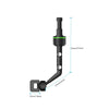 A black 360° rotatable multi-position phone mount with an adjustable clamp and mounting post.