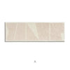 A rectangular beige cozy rug with vertical stripes for a dachshund shape.